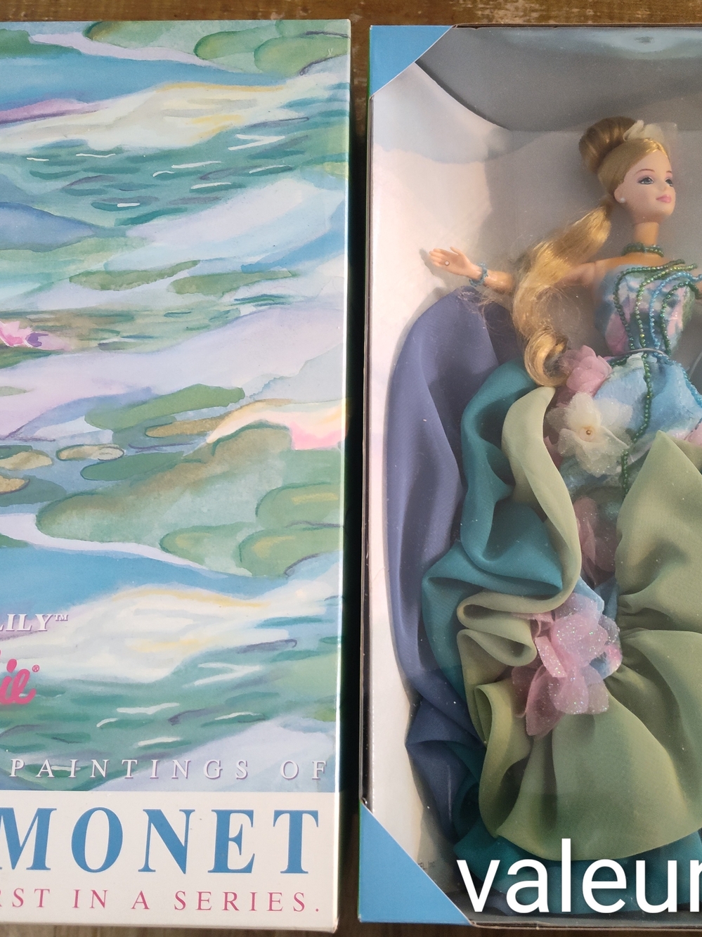 Monet Collector Barbie in Green & Teal Gown